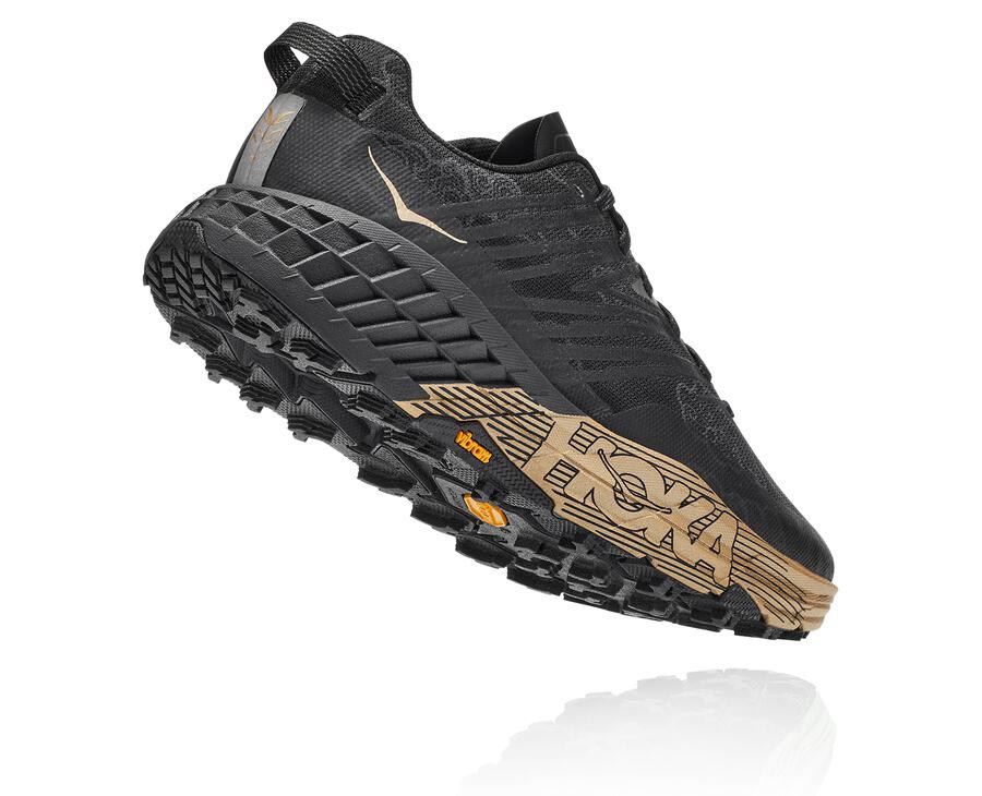 Zapatillas Trail Hoka One One Hombre - Speedgoat 4 Cny - Negras/Doradas - PFX972106